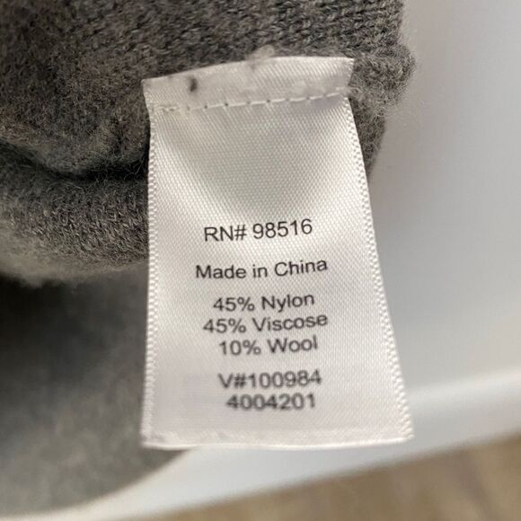 Wool Knit Sweater Dress Womens Large Long Tunic Cowl Neck Top Careerwear Holiday - Picture 11 of 12